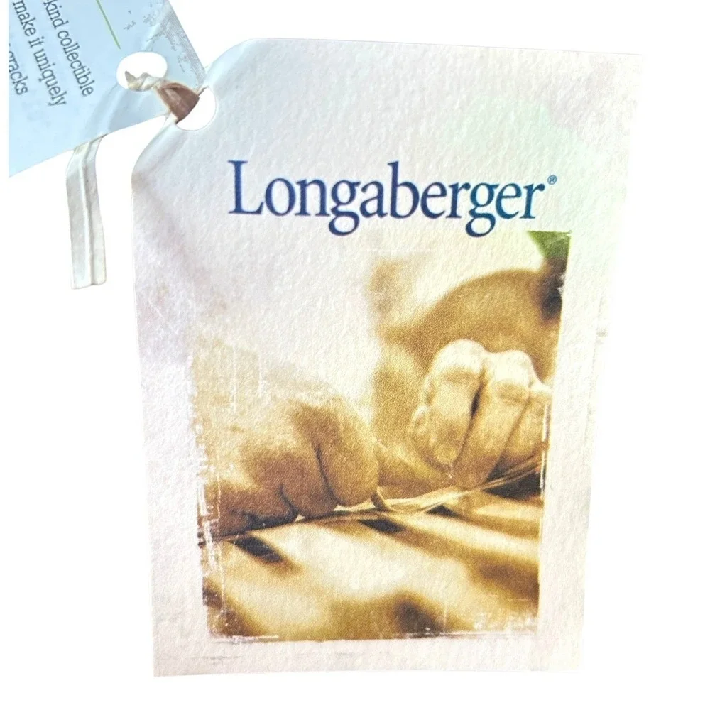 Longaberger Holly Berry Basket 2011 Christmas w/ Lid Liner Protector Tie-on Tags